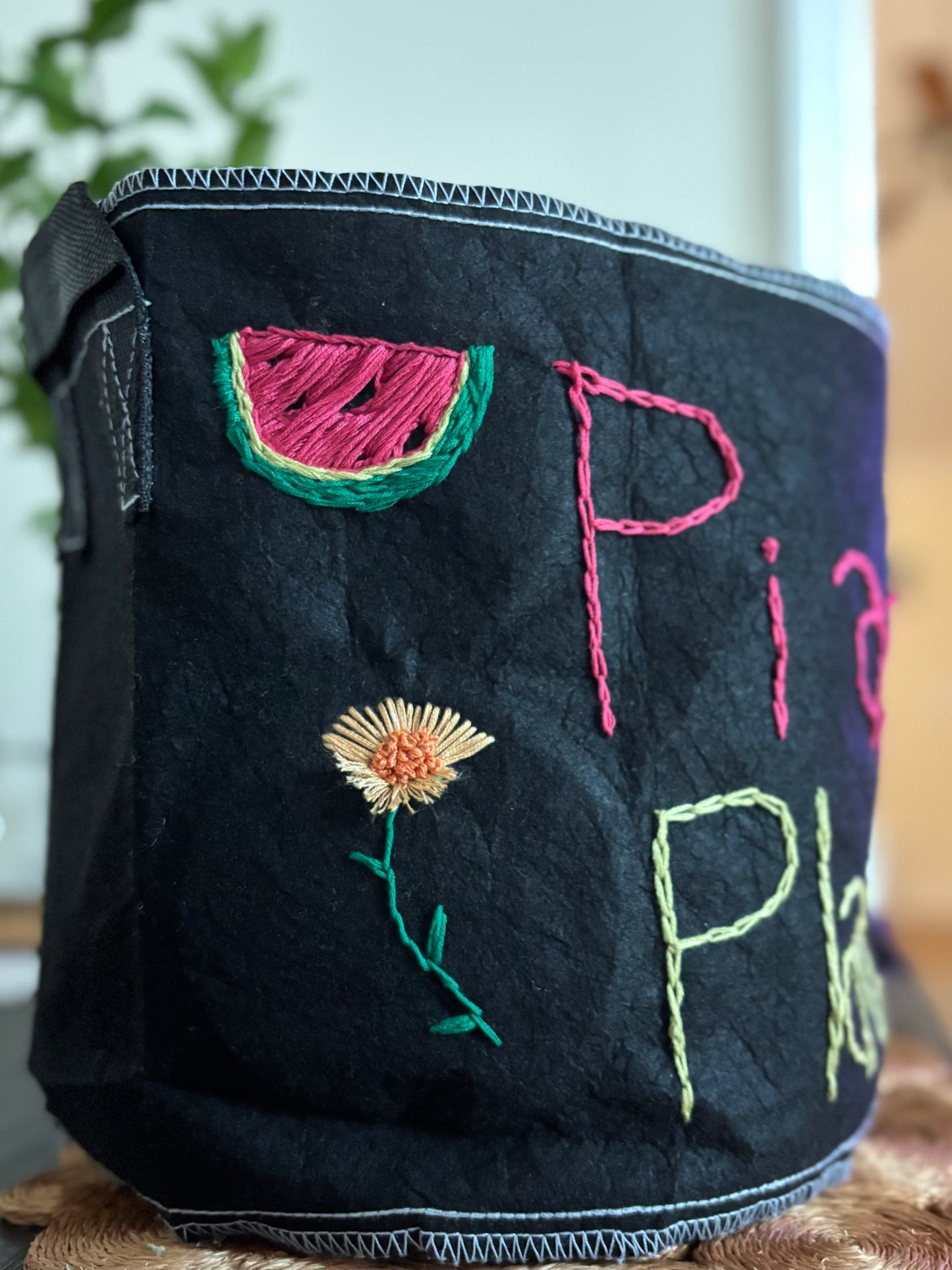 Custom Embroidered Plant Cloth Pot